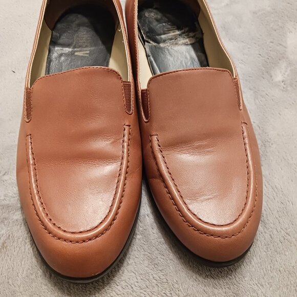 Vintage 90s Drew Shoe Women’s Arlene Tan Casual Leather Loafers 9WW - Picture 10 of 13